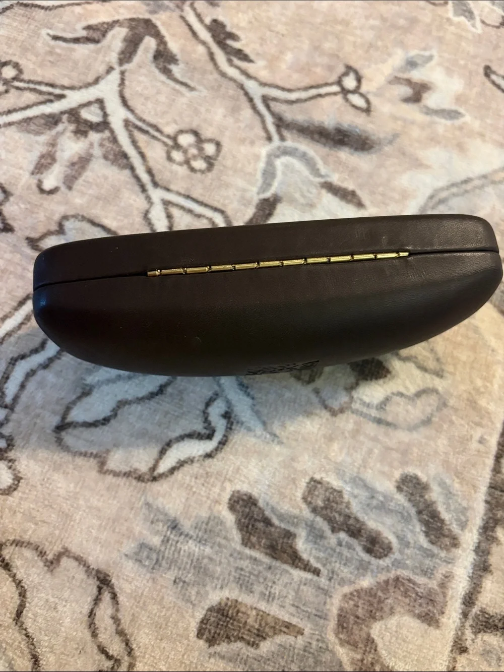 Anne Klein Brown Eyewear Case with Cream Interior